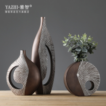 Light luxury simple modern flower arrangement vase New Chinese porch decoration decoration Living room TV cabinet Nordic home accessories