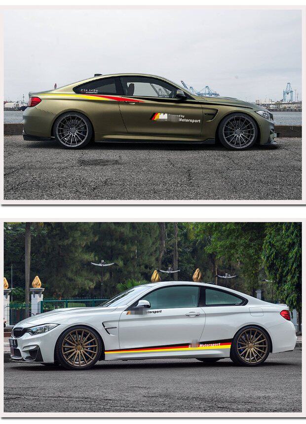 宝马车腰线 车贴新3系拉花改装 2系5系6系7系x3x5x6 平行线车裙贴