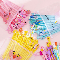 Shake sound Korea ins girl heart net red set pen student creative cute cartoon gel pen 20 packs free pen