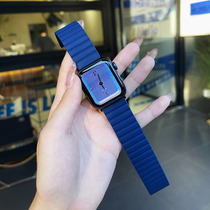 New silicone magnetic attraction iwatch7 8 applies Apple Watch with applewatch654 generation of SE male and female tides