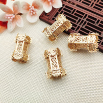 22*28mm hollow retro palace lantern pavilion pendant electrophoresis color preservation handmade diy jewelry hairpin material accessories