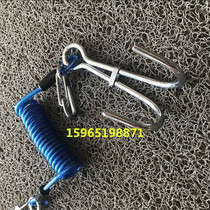 Diving flow Hook double head flow Hook double flow Hook double flow hook stainless steel spring rope steel wire double buckle flow hook diving