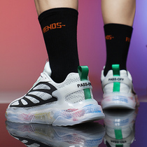 2022 spring new sports casual shoes thick bottom heightening old daddy shoes Han version Running mens shoes Subnet face small white shoes