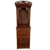 Shrine cabinet with door Solid wood table for Taiwan Buddha Cabinet God of Wealth Guanyin Shrine cabinet Dedicated to Guan Gong Statue cabinet