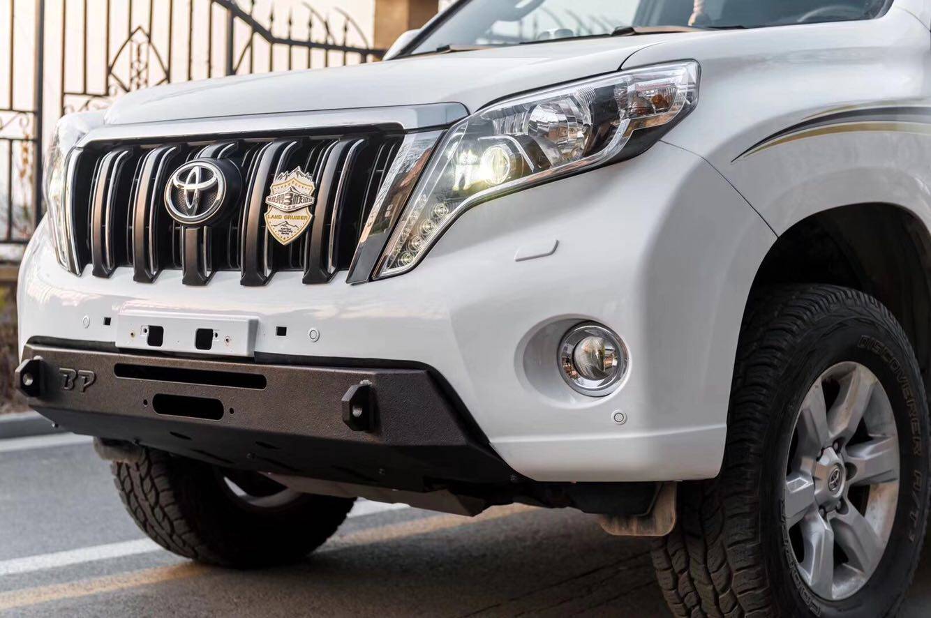 丰田普拉多霸道lc150原车风格竞技小前杠绞盘含水箱下护板