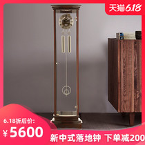 Polaris large mechanical floor clock solid wood European fashion living room standing clock decorative clock mechanical clock