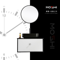 Moshi modern simple bathroom cabinet combination toilet wall hanging home wash basin bathroom hanging cabinet