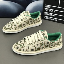Hong Kong Supreme Tongan Shoes Breathable Fabric Embroidered Soft Bottom Casual Shoes Flat Bottom Low Helper Shoe Tide