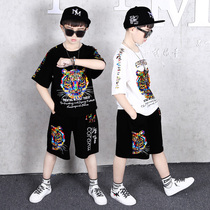 Small Fat Boy Summer Clothing Suit 2022 New Child Loose Short Sleeve Boy Gfei To Step Up Yard for Childrens Summer