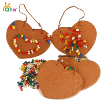 Toddler hand-made Message Board creative handmade childrens diy material package cork heart-shaped toy
