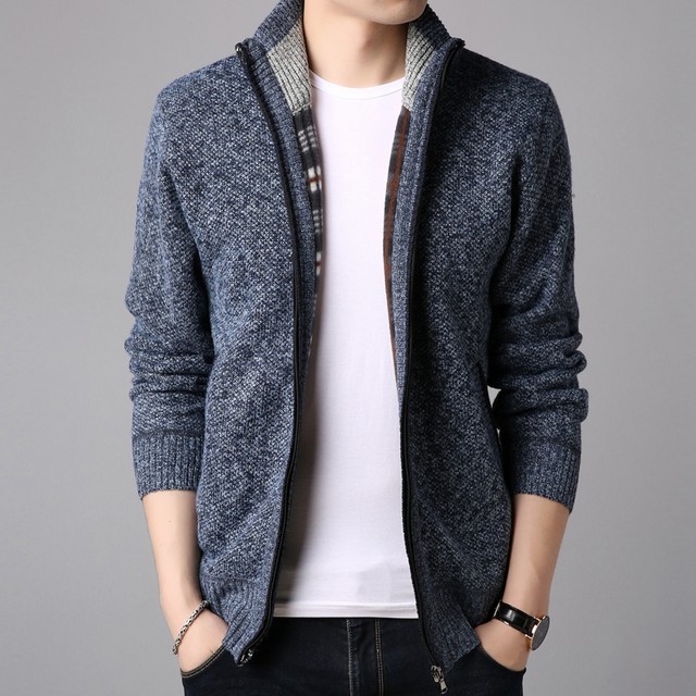 2020 new men's spring and autumn clothes men's men's stand-up collar knitted cardigan sweater jacket 2020 new men's spring and autumn clothes men's men's stand-up collar knitted cardigan sweater jacket
