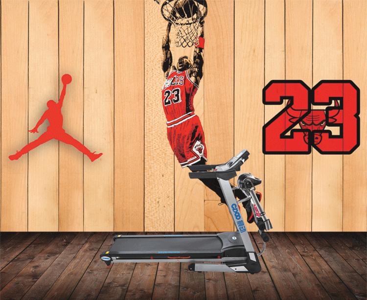 手绘乔丹壁纸nba球星乔丹扣篮墙纸运动用品专卖店学生