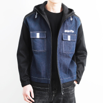 Spring 2022 new denim jacket mens hat bump color design relaxed casual 100 hitch male jacket
