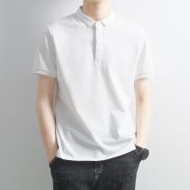 Summer short sleeve T-shirt turning polo shirt male pure color casual 100 hitch for men with a T-shirt breathable summer dress