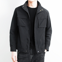 Jacket Mens Spring Autumn Season 2022 New Trendy Collar Tooling Multi-Pocket Casual 100 Hitch Men Jacket Spring Dress