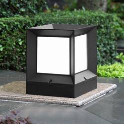 Solar column head light outdoor modern simple square outdoor door post light villa fence gate lawn courtyard light