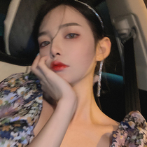 Net red Super Flash senior sense rhinestone hair hoop Yang Chao Reba same tassel headband temperament Super fairy headdress women