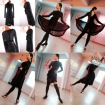 Latin dance suit Ly Dance Dance Suit Import Lace Irregular Latin Lions with long sleeves tight and slim fit