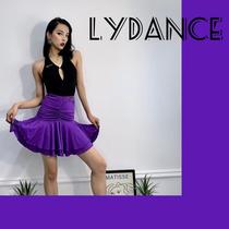 LYDIANCE Latin Dance Beauty Back Lady New Sexy Lace Hanging Necklace Blouses National Standard Dance Practice Costume
