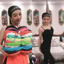 LYDANCE Latin dance exercise suit top female British suspender summer top with chest pad