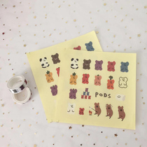 Korea ins same gummy bear sticker airpods mobile phone computer decoration sticker transparent pvc waterproof