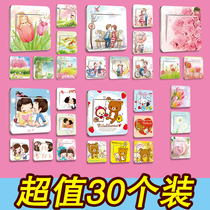 Removable cute kiss-mouth lovers dream flower hand-painted scenic socket switch stickers Home Decorative Protective Sleeves