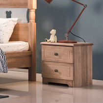 Full solid wood bedside cabinet American drawer locker wood wax oil environmental protection non-paint furniture Walnut