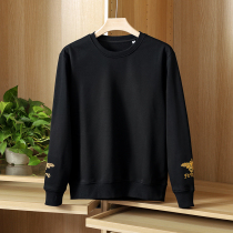 Word-of-mouth company single exquisite good-looking autumn and winter new mens cuffs three-dimensional embroidery cotton wool ring sweater tide