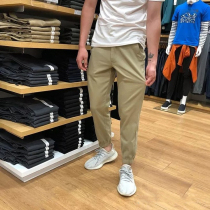 Just listed clothes room explosion style autumn and winter new mens fashion slim stretch drawstring casual nine-point pants tide