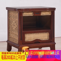 Rattan choreography head cabinet rattan furniture teng made bedroom with drawer-type hotel engineering custom-made rattan art storage