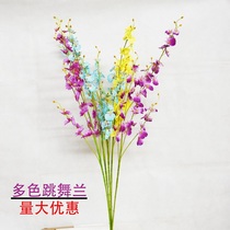 Dancing orchid flower orchid spring flower living room hotel decoration silk flower fake orchid flower wedding decoration