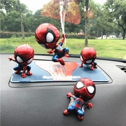 Sáng tạo đồ trang trí xe lắc đầu Spider-man dễ thương búp bê trang trí xe phim hoạt hình xe phụ kiện xe hơi nguồn cung cấp xe