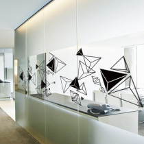 Creative lines waistline glass door stickers office company partition shop window decoration anti-collision strip electrostatic window stickers