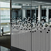 Creative geometric electrostatic Glass stickers door stickers personality Company office meeting room partition anti-collision decorative stickers