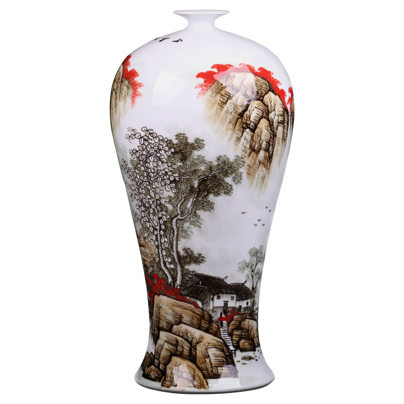 Landscape of jingdezhen ceramics vase hand - made Chinese style household adornment flower arranging furnishing articles sitting room TV cabinet