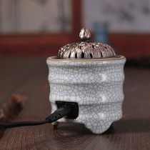 Ancient rhyme celadon electronic incense burner timing sandalwood stove ceramic aromatherapy stove plug-in electric agarwood furnace essential oil furnace