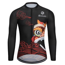 Spring and summer long sleeve thin section Chinese wind riding suit blouses male and female road mountain bike high quality competition ultra-thin and breathable
