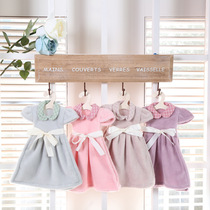 Creative coral velvet thick hand towel cute super absorbent non-hair hanging childrens towel towel cloth