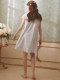 Rosetree Pure Cotton Night Gown for Women Summer Lace Sweet Girl Retro Palace Princess 스타일 잠옷 여름 Rosetree Pure Cotton Night Gown for Women Summer Lace Sweet Girl Retro Palace Princess 스타일 잠옷 여름