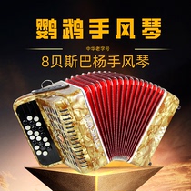 Parrot accordion Ba Yang YW2208 beginner grade Shunfeng button accordion