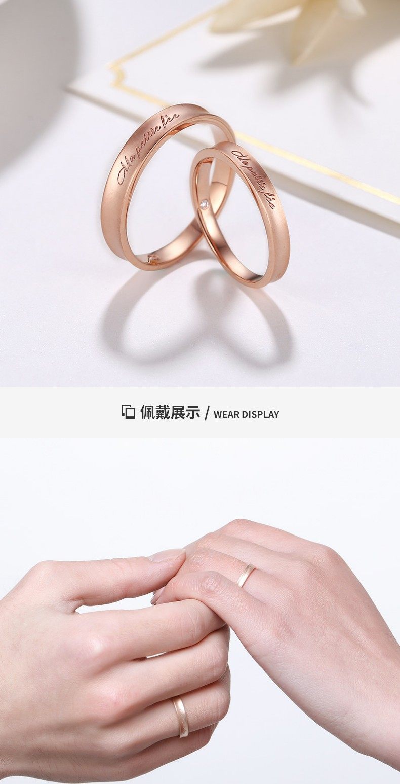 潮宏基丘比特蜜语女神18k金钻石戒指玫瑰金礼物丷xf