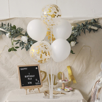 Brief Birthday Gas Ball Tennis Red Birthday Decoration Scene Placement Themed Party Romance Ins Decorative Bracket Table Flowers