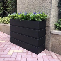 Outdoor flower box wrought iron flower trough municipal gardening flower bed flowers can be customized courtyard sales department outdoor flower pot fence