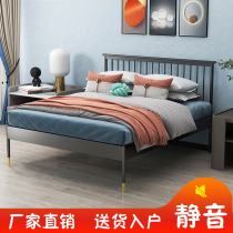 European iron bed double bed simple modern 1 5 m childrens household master bedroom iron bed single bed iron frame 1 8