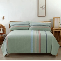 Pure Cotton Old Coarse Cloth Cool Mat Sheets Three Sets Thickened Washable Canvas Mats 2021 New Ink Green Light Ash