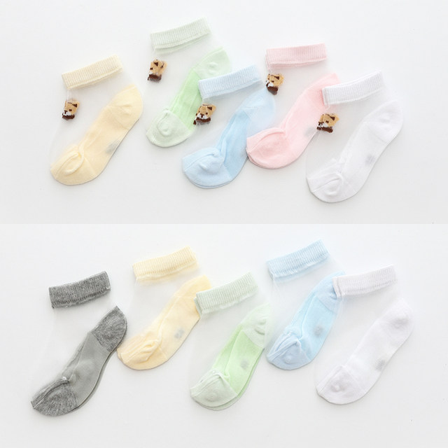 ຖົງຕີນເດັກນ້ອຍ summer ເດັກນ້ອຍບາງ ultra-thin ຖົງຕີນໄປເຊຍກັນເດັກນ້ອຍ breathable ງາມ Princess ເດັກນ້ອຍເກີດໃຫມ່ socks summer