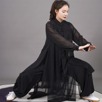Ma Lei Taiji new Taijiquan competition performance clothing clothing integrated extended version of gold gauze fashion Taiji clothing