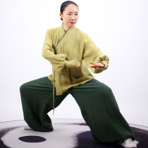 Ma Lei Taiji clothing new performance clothing spring and autumn cotton traditional leisure Taiji clothing women practice morning exercise clothing Hanfu