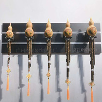 Guitar hanging board slot piano line decorative wall black bar boutique new Ukulele bass gourd wire hook musical instrument display rack