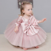 Baby girl one year old dress princess dress baby hundred day dress 1-2-3 years old child birthday dress flower girl dress